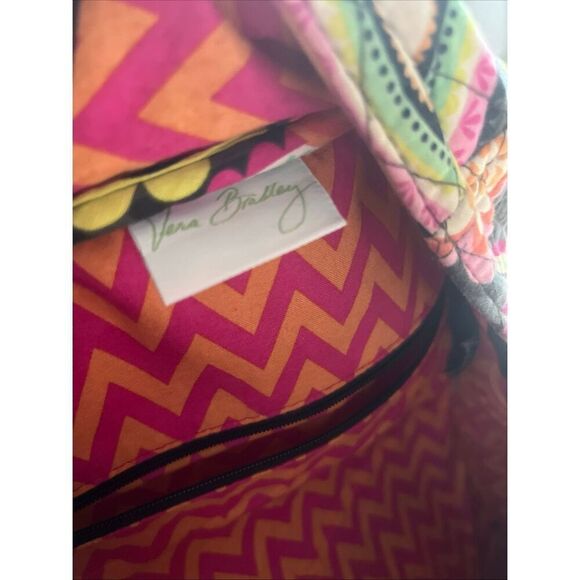 Vera Bradley Quilted Campus Backpack Ziggy Zinnia Pattern (Ret) Multi Cotton EUC main image 16